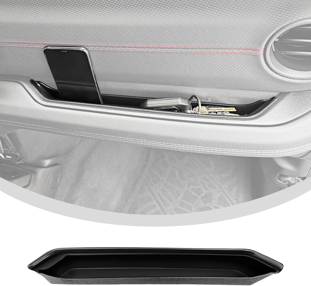 Grab Bar Tray Fit for 2024 Jeep Wrangler JL/4XE Jeep Gladiator JT Accessories, Storage Tray Organizer Grab Handle Box Passenger Side GrabTray