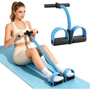 Pedal Resistance Bands with Handles, New Model 6 Tube Resistance Foot Pedal, Multifunctional Rubber Resistance Bands, Suitable for Waist, Arms, Abdomen, and Legs