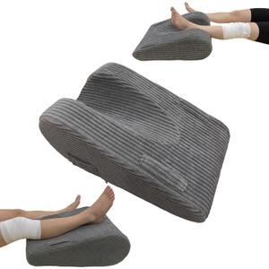 Knee Replacement Recovery Aids, Double-Sided Leg Elevation Pillow for After Surgery, Extension & Elevation Wedge for Knee Hip Ankle Support, Corduroy Leg Support with Handles, Leg Lifter