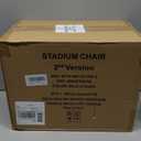 Stadium Seats with 18.5in High Back Support and Thick 3in Foam Cushion Bleacher Chairs with Back and Cushion -Portable Folding Stadium Chair Includes Shoulder Strap and Cup Holder (Black)