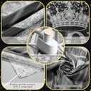 Tingjoo Prom Send Off 2026 Backdrop Black and Silver Graduation Decorations 71 x 78.7 Inch Silver Crown Class of 2026 Congrats Grad Photo Background Banner for Graduations Party Favors