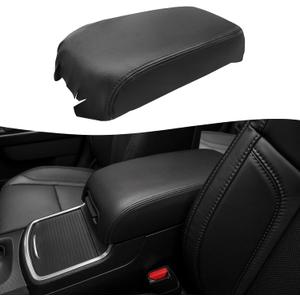 KBH Center Console Cover Replacement for Dodge Charger, Chrysler 300 2011-2020, Vinyl Leather Armrest Skin Upholstery, Anti-Scratch, Black
