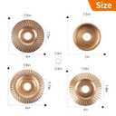 Pomsare 5PCS Angle Grinder Wood Carving Disc Set, 4 and 4 1/2 Angle Grinder Attachments with 5/8 inch Arbor, StumpGrinder Tool Grinding Wheel Shaping Disc for Wood Cutting, Cutting Wheel