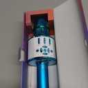 Amazmic Kids Karaoke Microphone Machine Toys for Girls Bluetooth Microphone with LED Light, Mother's Day Birthday Gift for Girls Boys 3 4 5 6 7 8 9 10 11 12 Year Old Kids Toys(Blue)