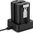 Lesaps 2-Pack Replacement Battery for Ring Doorbell - 7200mAh Rechargeable Camera Batteries with Charger Station for Ring Video Doorbell 2/3/3 Plus/4, Spotlight Cam, Stick Up Cam