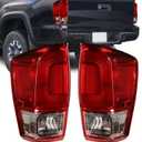 Tail Light Assembly Compatible with 2016-2023 Tacoma Rear Brake Light, 2016 2017 2018 2019 2020 2021 2022 2023 Tacoma OE Replacement Pickup Truck Tail Lamps, Driver and Passenger Side
