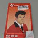 fun shack 50's Men's Black Wig with Sideburns, 1950s Costume Wig for Men, Retro Black Wig for Boys, One Size