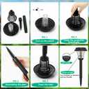 2 Pcs Solar Bug Zapper Outdoor Rechargeable Mosquito Fly Zapper Outdoor