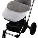 Tadpoles Quilted Stroller & Car Seat Cover - Light Grey | 27" x 20" x 2" | Made of 100% Super Soft Microfiber Polyester | Warm, Gentle & Durable | Ideal for Use as a Stroller Cover & Car Seat Cover