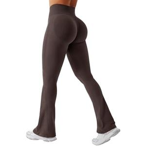 YEOREO Mini Flare Leggings Womens Workout Butt Lifting Legging Hidden Scrunch Seamless 28" / 30" Impact Lilliean Yoga Pants, XS