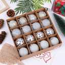 Christmas Balls, Champagne Christmas Balls 16Pcs 6cm Baubles Decorations Clear for Tree Holidays Home Xmas Party Decoration ﻿ (Silvery)