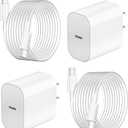 Fast Charging for iPhone 16 15 Charger,2Pack 20W Apple USB C Charger Block with 6FT USB C to C Charging Cable for iPhone 16 Pro max/16 Pro/15 Pro/15Plus/iPad Pro 12.9 11/iPad Air 5 4/iPad mini 6 (White)