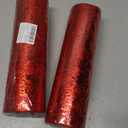 2 x Snowkingdom Red Sparkly Table Runner Sequin Glitter Metallic Foil Mesh Runner 11 Inch x 100 Feet Romantic Wedding Reception Anniversary Birthday Party Bridal Shower Mother's Day Table Decoration