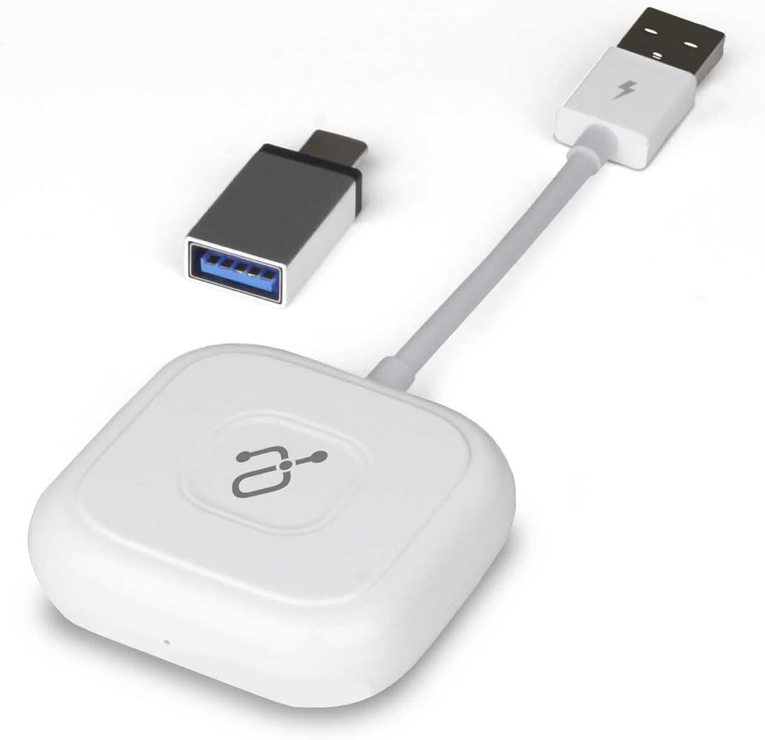 Aluratek Wireless CarPlay Adapter - Newest CarPlay Wireless Adapter, Convert Factory Wired Carplay to Wireless Carplay, Plug & Play, Easy Use for Cars, iPhone iOS Compatible, Fast WiFi 5.8GHz