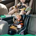 2PCS BBSDA Car Seat Cup Holder Snack Tray for Kids, Reduces Mess, Detachable Large Base & Adjustable Ring, Carseat Tray for Toddler, Car Seat Food Tray Table for Kid Travel Road Trip Essentials