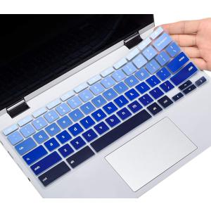 Keyboard Cover for Lenovo Chromebook Flex 5 5i 13" / IdeaPad 3 11.6 / Flex 3 11 / Spin X360 2-in-1 / C330 C340 100e 300e 500e 11.6, Gradual Blue