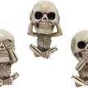 GLEAVI Skull Car Vent Air Freshener Stick 3-Pack Creative Aromatherapy Clip for Automotive Interior Accessories Unique Halloween Car Decoration for Men and Women