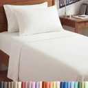 Twin XL 4 Piece Sheet Set - Comfy, Breathable & Cooling - Soft Hotel Luxury Bedding for Women, Men, Kids, Teens and Children - 1 Flat & 1 Fitted Sheet & 2 Pillowcases with Deep Pockets - Antique White