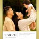 16x20 Picture Frame, Classic Gold 16 x 20 Poster Frame for Horizontal or Vertical Wall Mounting, 1 Pack