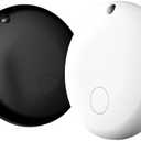 2025 Air Tracker Tags-2 Pack Item Locator for Android & iOS Bluetooth Tracker,Key Finders,Smart Tags Work with Apple Find My & Google's Find Hub (Black & White, for Android & iOS (2 Pack)