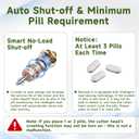 Cordless Electric Pill Crusher Grinder Pulverizer，Suitable for Children, the Elderly and Pets to Grind Pills，Multiple Small/Large Pills, Vitamins，Removable Grinding Cup for Easy Cleaning