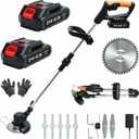Electric Weed Wacker, Foldable Cordless Weed Eater 21V, Black
Four Interchangeable Blades, Dual 21V Battery System, Flexible Adjustable Design, Comfortable & Easy to Control