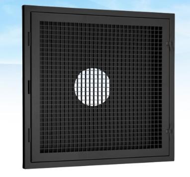 2'x2' Lay-In Return Grille with Egg Crate Filter Grid (1 Pack, Black)