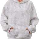 TERIVEEK Women Camo Hoodies Oversized Maple Leaf Fleece Hooded Sweatshirt Long Sleeve Fall Trendy Pullover Hoodie with Pocket (XL)