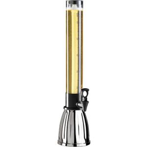 OGGI Beer Tower 88oz - Beverage Dispenser with Spigot & Ice Tube, Margarita Tower, Mimosa Tower, Perfect Drink Dispensers for Parties, Drink Tower, Holds 6 Pints of Beer  Stainless