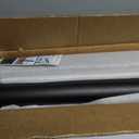 80 Inch Direct Burial Outdoor Lamp Post, 3" Diameter Black Heavy-Duty Galvanized Steel with 16" Cross Arm & Decorative Balls, Bottom Wiring Hole, Weatherproof for Driveway, Front Yard, Pathway