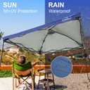 KAMPKEEPER Replacement Top Pop Up Canopy Tent Cover Roof with Air Vent and Adjustable Elastic Strap, Polyester UV Waterproof for Outdoor Garden Patio Sun Shade(Top Only) (Navy Blue, 10x10FT)