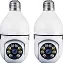 Security Camera, Two Way Talk 1080P HD Video WiFi Smart Camera, Indoor Outdoor Night Vision 360 Degree Motion Detection with SD Card (Pack of 2)