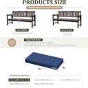 Outdoor Bench Cushion 36X18 Inch Waterproof and Straps, for Backyard Garden, 36" L X 18" W X 3.5" D
