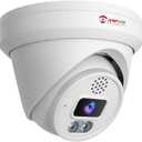 Anpviz 4K IP PoE Camera, PoE Turret Security Camera Outdoor with Built-in Mic & Speaker, Human Vehicle Detection, 100FT Smart Color Night Vision, 8MP(3840x2160), Up to 256GB SD Card, NDAA Compliant