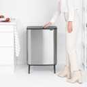 Brabantia Bo Hi Touch Top Kitchen Trash Can with Dual Compartments & Raised Legs | Matt Steel Fingerprint Proof | 2 x 8 Gal Inner Buckets | Soft-Close, Light Touch Opening, Stay-Open Lid | + Trash Bags