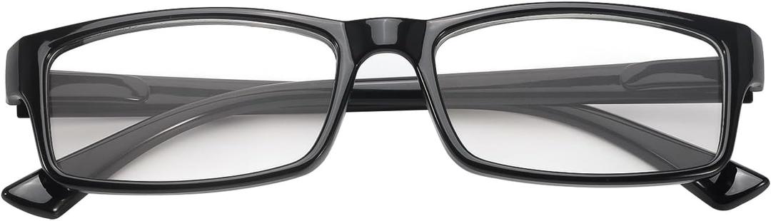 SODQW Women Rectangle Office-Siren Glasses Non Prescription Fashion Eyewear Y2K Fake Cosplay Glasses Designer Frame (A01- Black)