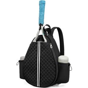 Quilted Tennis Racket Bag for Women Waterproof Tennis Racket Backpack Suitable for Pickleball Tennis Badminton Outdoor Sports (Black) Quilted Tennis Racket Bag for Women Waterproof Tennis Racket Backpack Suitable for Pickleball Tennis Badminton Outdoor Sports (Black)