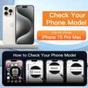 Phone Case Compatible with iPhone 15 Pro Max, with Magnetic Stand, Ring Kickstand, Compatible with Magsafe, Military Protection Black