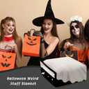 Ghostface Blanket, Goth Wiched Blanket Throw, Winter Holiday Horror Movie Ghost Face Blankets for Him Her Adults Kids, Halloween Throw Blankets, Flannel Horror Throw for Couch Bed 50"X60"