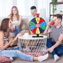12 Inch Spinning Wheel for Prizes - Prize Wheel, 10 Slots Color Spinner with Stand, Table Prize Wheel Spinner for Trade Shows, Carnivals, and Home Game (12 inch)
