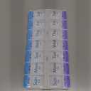 EZY DOSE Weekly AM/PM Pill Organizer, 7-Day Vitamin Container and Daily Medication Box with Large Pop-Out Compartments, 2 Times a Day Pill Holder, Blue and Purple Lids, Travel-Friendly Design