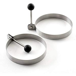Norpro Stainless Steel Round Egg/Pancake Rings, 3.75", Silver