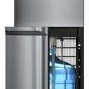 Brio Moderna CLBL730SC Self-Cleaning Bottom Load Water Cooler Dispenser for 3 & 5 Gallon Bottles – Tri-Temp w/Fast-Dispense, 11.5" Dispense Height, 24/7 Illuminated Display, Silver Stainless Steel