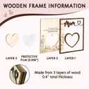Mothers Day Gifts for Mom from Daughter Son Wooden Heart Photo Frame, I Love You Mom Keepsake Gift, Picture Frame for Mama, Birthday Gift for Mother, Insert Your Own Photo Home Decor