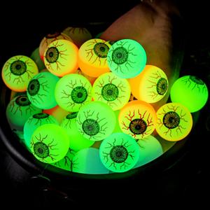 JOYIN 36 PCS Halloween Glow Eyeball Bouncy Ball, Glow in The Dark Bouncing Balls for Halloween Party Favors, Glowing Bounce Ball for Party Decorations, School Classroom Game Prizes Kids Gift