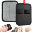 Pet Hair Remover Glove for Cats & Dogs – Reusable Electrostatic Pet Hair Removal Tool for Bed Sheets, Blankets, Clothes, Sofa, Carpet, Car Seat, Multi-Functional Grooming Glove, Black, 5.1x6.7 1 Pack