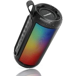 FULMINARE Bluetooth Speaker Wireless TWS Pairing 26W HD Loud Stereo Portable Bluetooth Speakers 6.0 with 16H Playtime, RGB LED Light, IPX5 Waterproof for Home Outdoor Party Gift Black