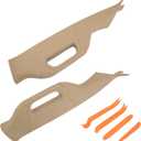 2 x HQPASFY A Pillar Grab Handle Interior Trim 1 Pair, Compatible with 2011-2016 Ford F250 F350 F450 F550 Super Duty, Replace# BC3Z-2503599-AA, BC3Z-2503598-AA, Left Right Driver Passenger Side (Tan)