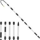 Buyplus Gutter Cleaner Tools from The Ground, Rain Gutter Cleaner Hose Attachment with Extension Poles Up to 8FT, Bendable Gutters Wand | 5 Spray Patterns, Perfect for Garden Hose