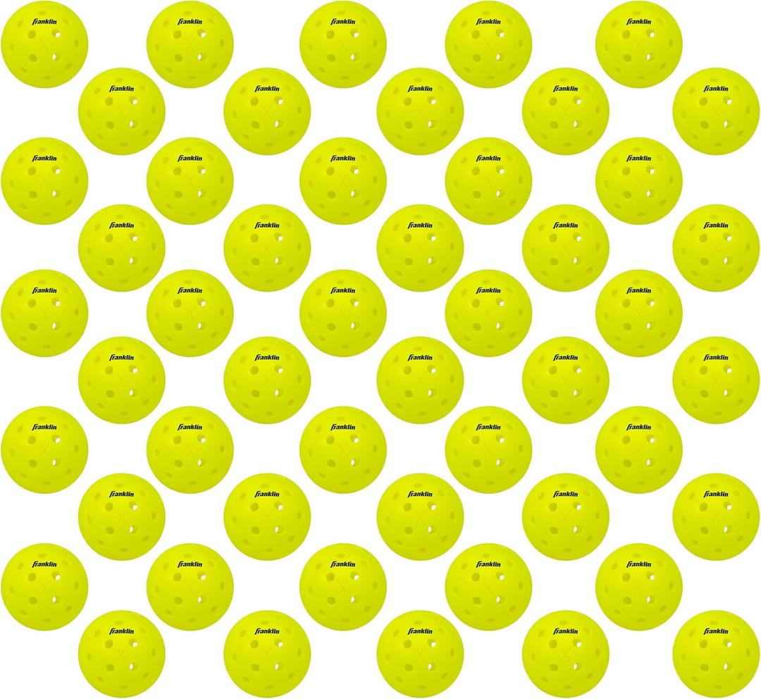 Franklin Sports X-40 Outdoor Pickleballs - Official Ball of USA Pickleball, APP Tour + US Open - Regulation Size, 50 Pack